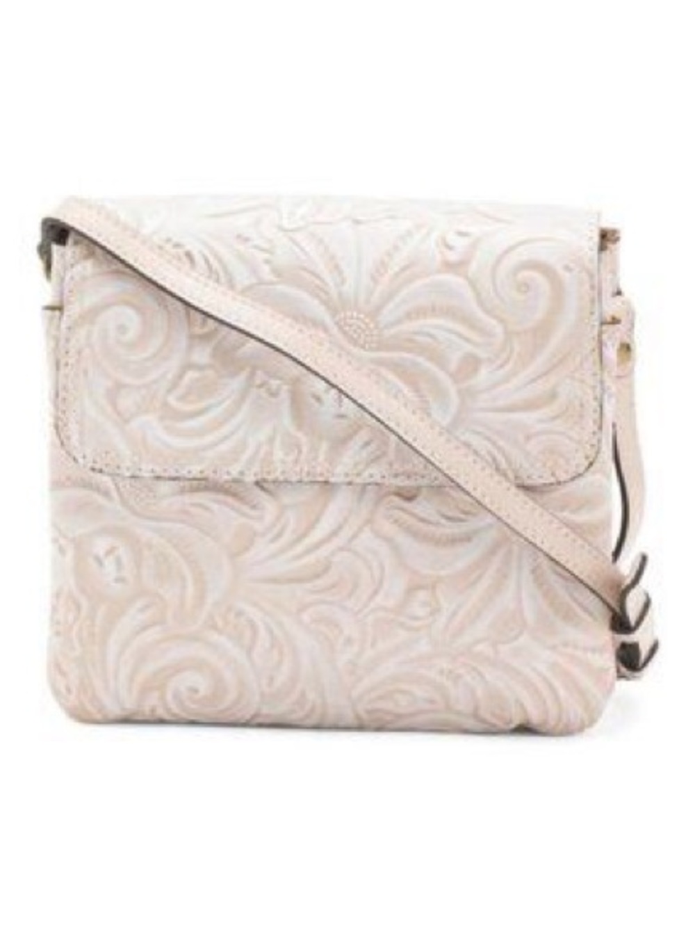 NWT Patricia Nash Balluri Chalk White Biscuit Italian Leather Purse